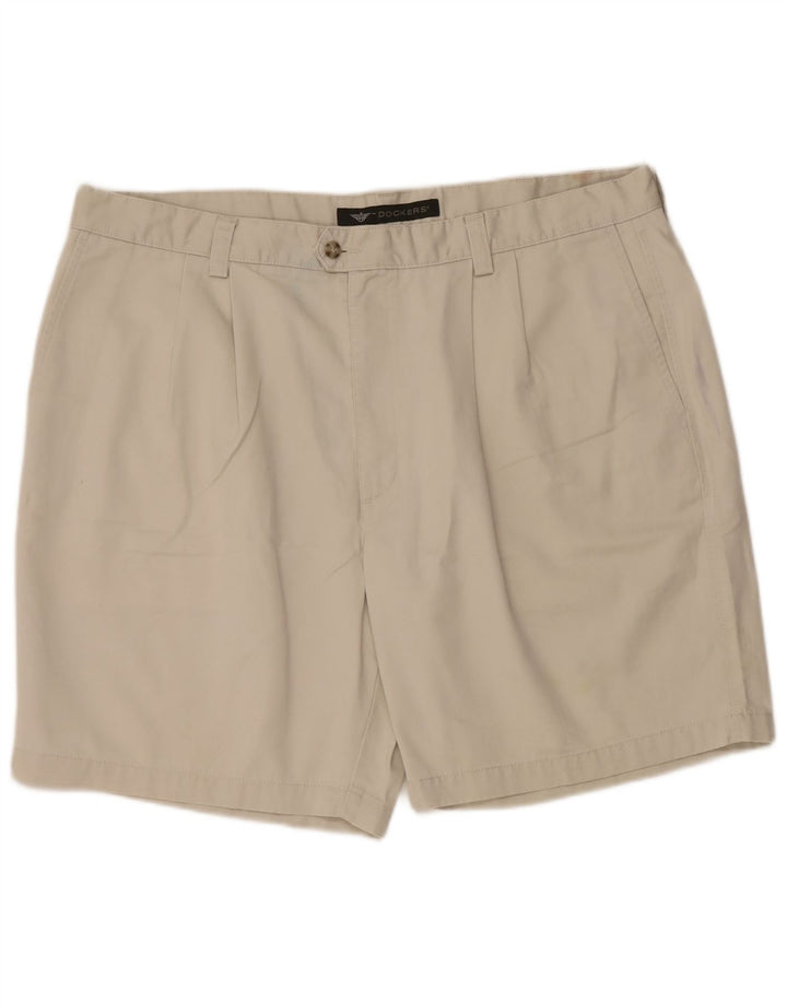 Dockers Herren Pegged Chino Shorts W42 2XL Graue Baumwolle