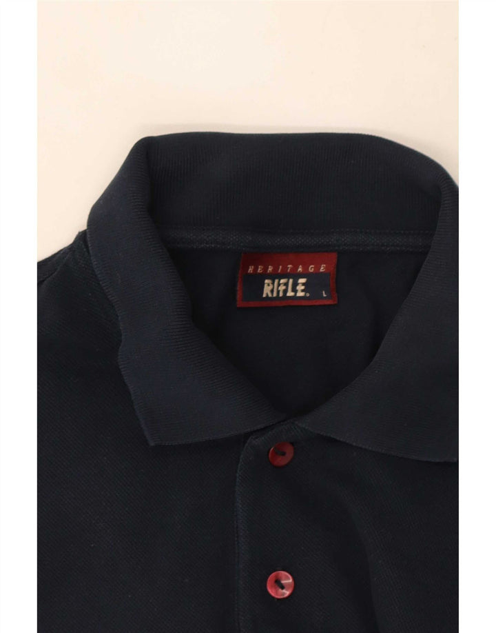 Rifle Herren-Poloshirt, groß, Marineblau