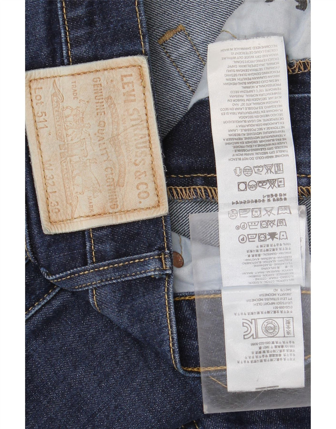 Levi's Herren 511 Slim Jeans W32 L30 Marineblau Baumwolle