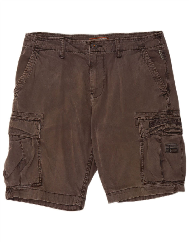 Napapijri Herren Cargoshorts W32 mittelgraue Baumwolle