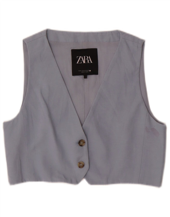 Zara Damen Weste UK 12 Mittelblau