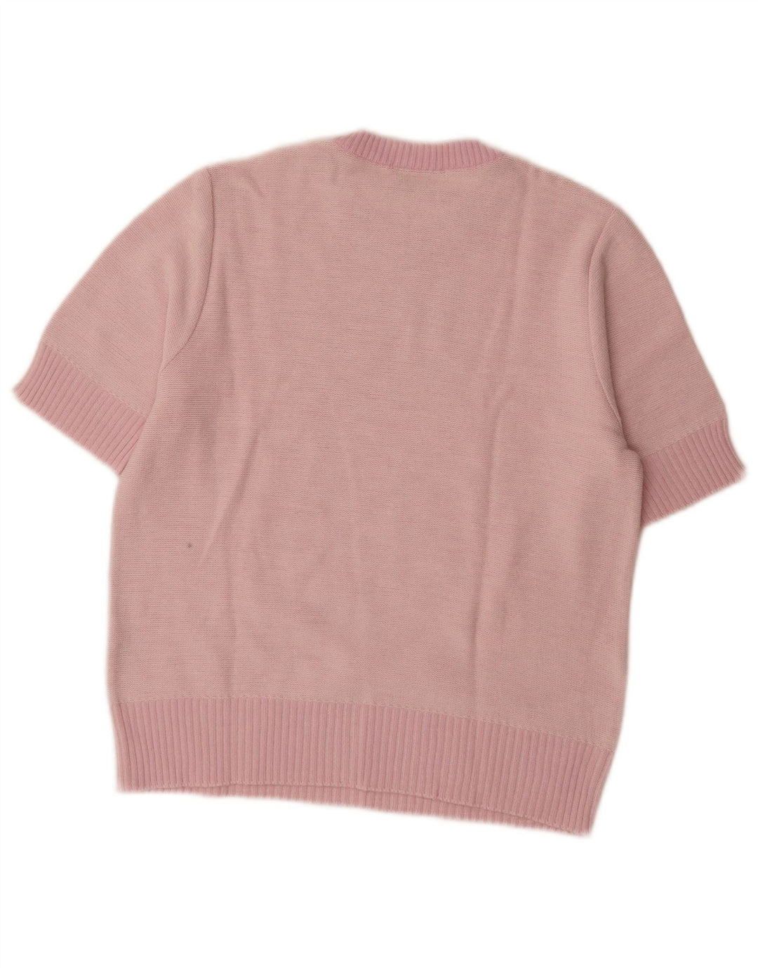 Vintage Damen Pullover mit Rundhalsausschnitt IT 44 Medium Pink Floral