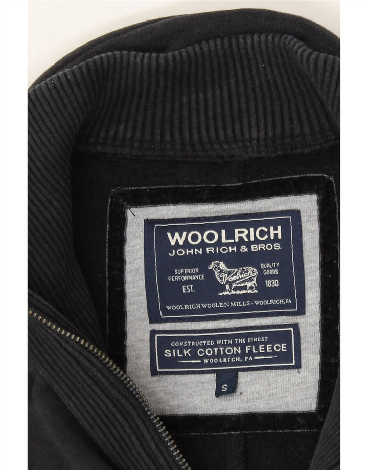 WOOLRICH Womens Tracksuit Top Jacket UK 10 Small Black Cotton Vintage Woolrich and Second-Hand Woolrich from Messina Hembry 