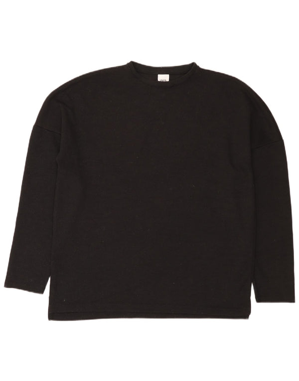 Zara Mens Crew Neck Jumper Sweater Small Black