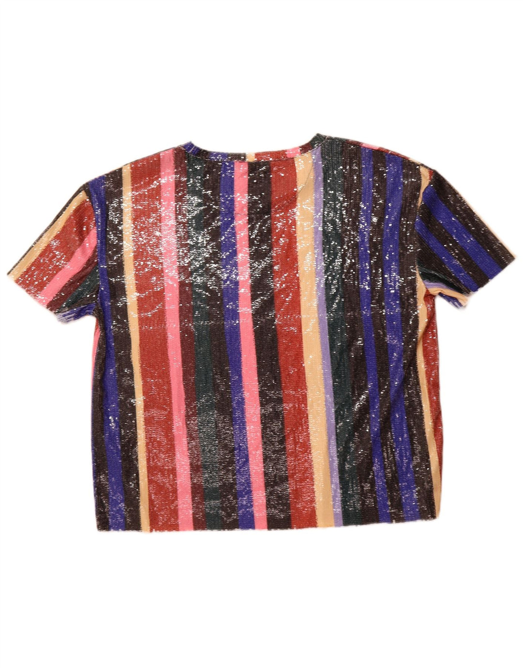 ZARA Damen Trafaluc Bluse Top UK 16 Large Mehrfarbig gestreift