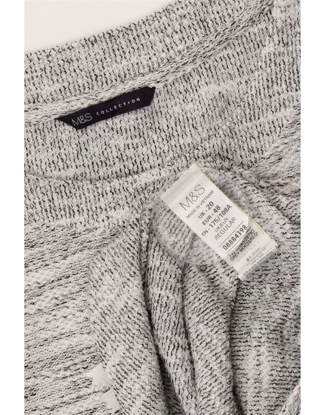 Marks & Spencer Damen Etuikleid mit 3/4-Ärmeln, UK 20 2XL, Grau meliert