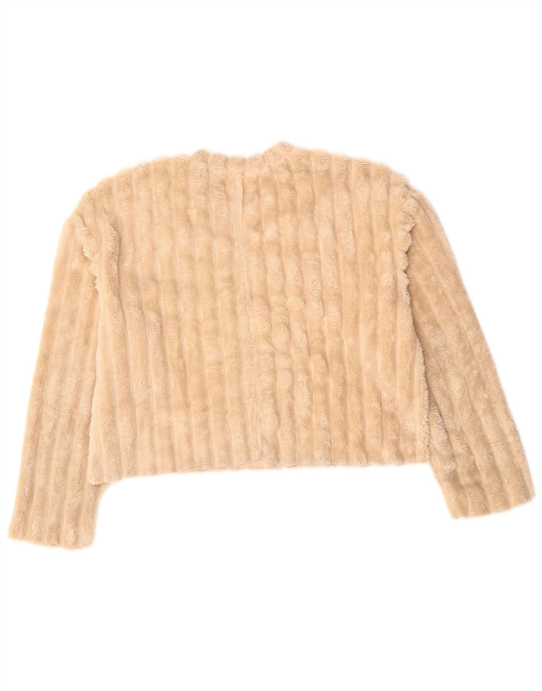 ZARA Damen Übergroßer Fleecepullover UK 10 Small Beige
