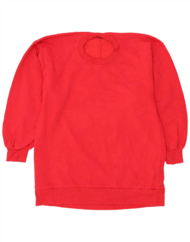 Zara Damen-Sweatshirt in Übergröße, Größe S, Rot, Baumwolle, UK 10