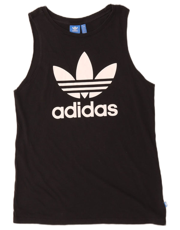 Adidas Damen Graphic Vest Top UK 8 Small Schwarz