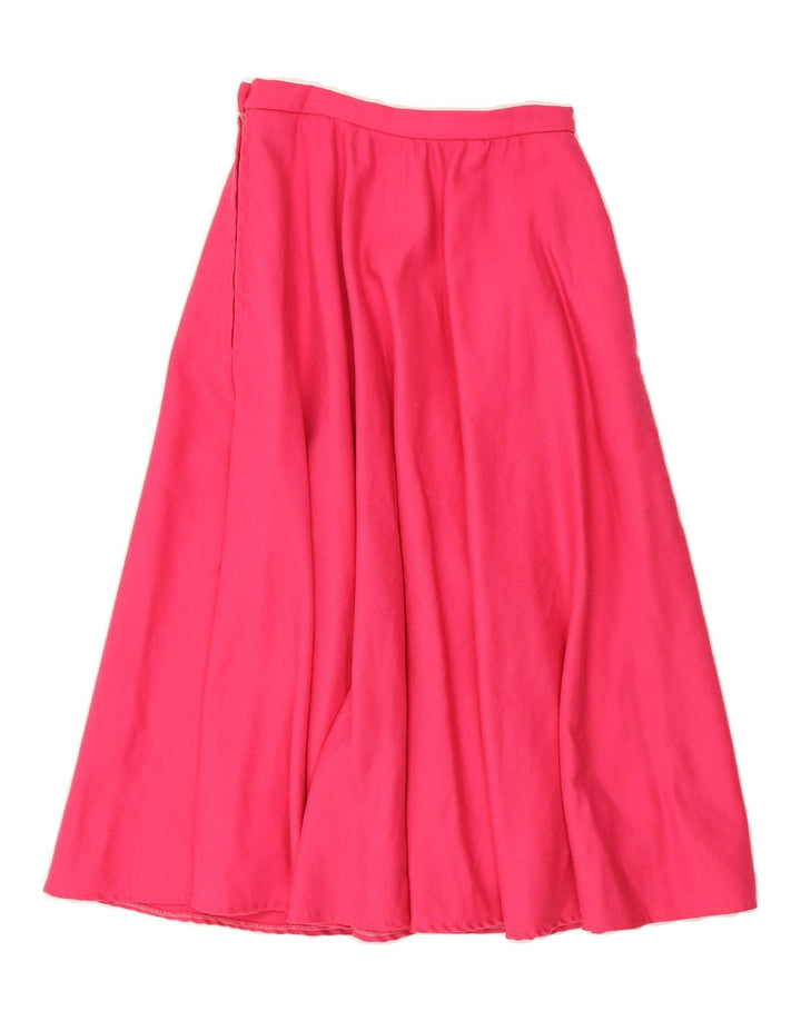 VINTAGE Womens A-Line Skirt W22 2XS Pink Vintage Vintage and Second-Hand Vintage from Messina Hembry 