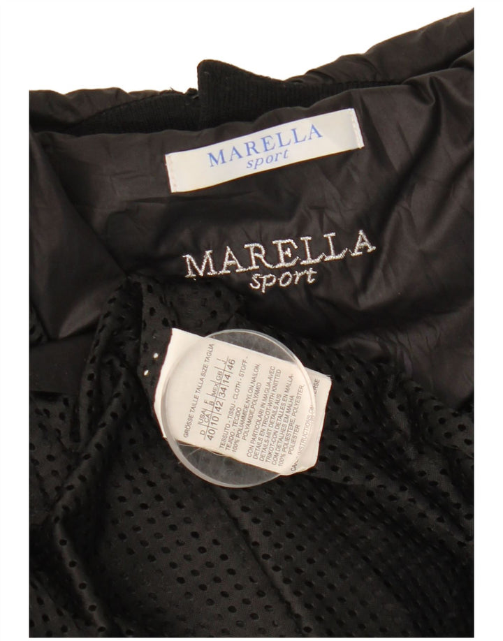 Marella Damen Utility-Jacke UK 14 Mittelschwarzes Nylon