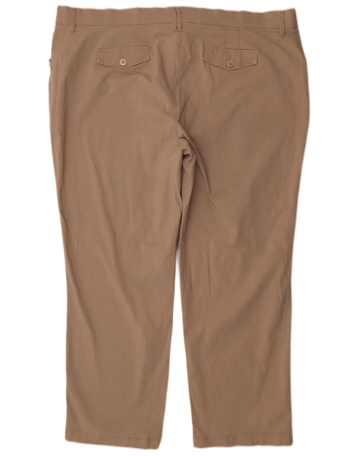 Lee Damen Comfort Fit Freizeithose US 24 4XL W48 L30 Beige Baumwolle