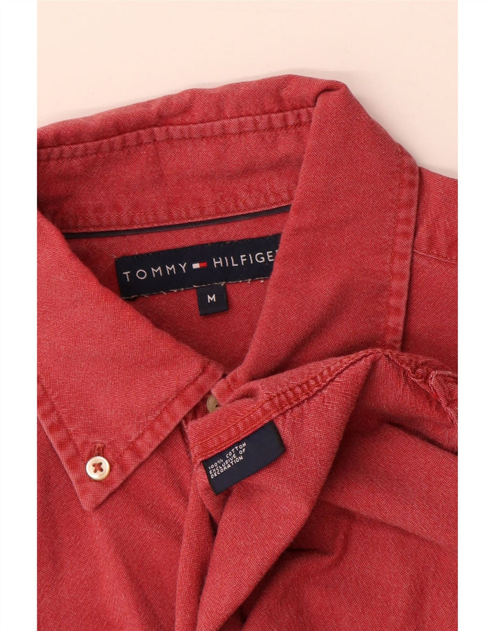 Tommy Hilfiger Herrenhemd mittelrote Baumwolle