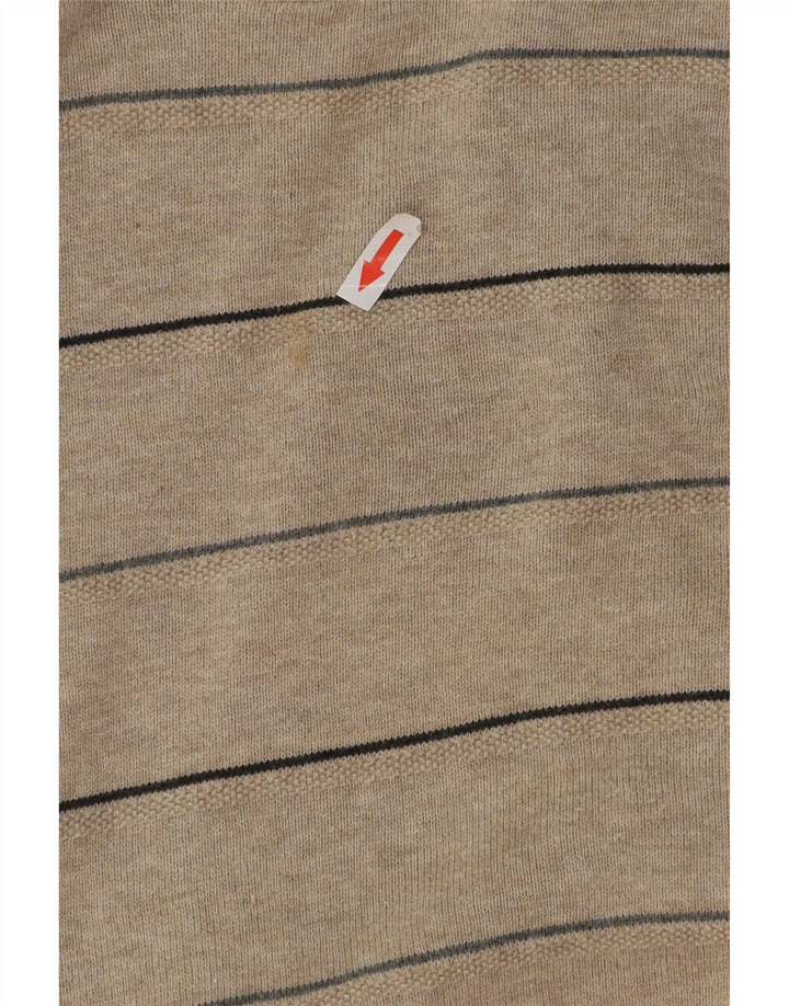 Blue Harbor Herren-Pullover mit Rundhalsausschnitt, groß, beige, gestreift, Baumwolle