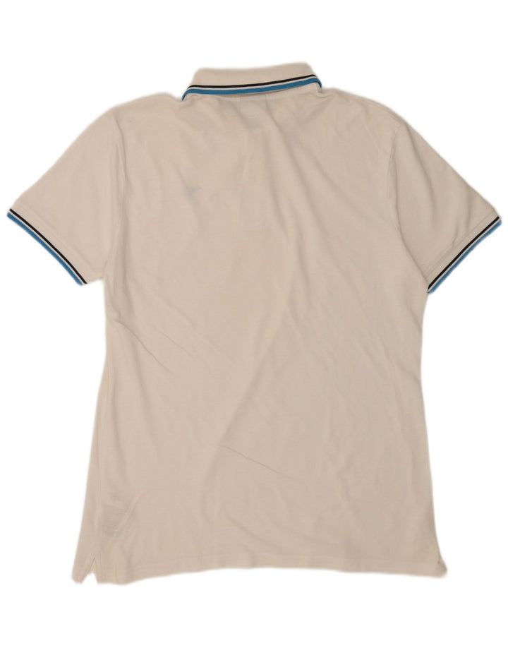 Diadora Herren-Poloshirt XL aus weißer Baumwolle