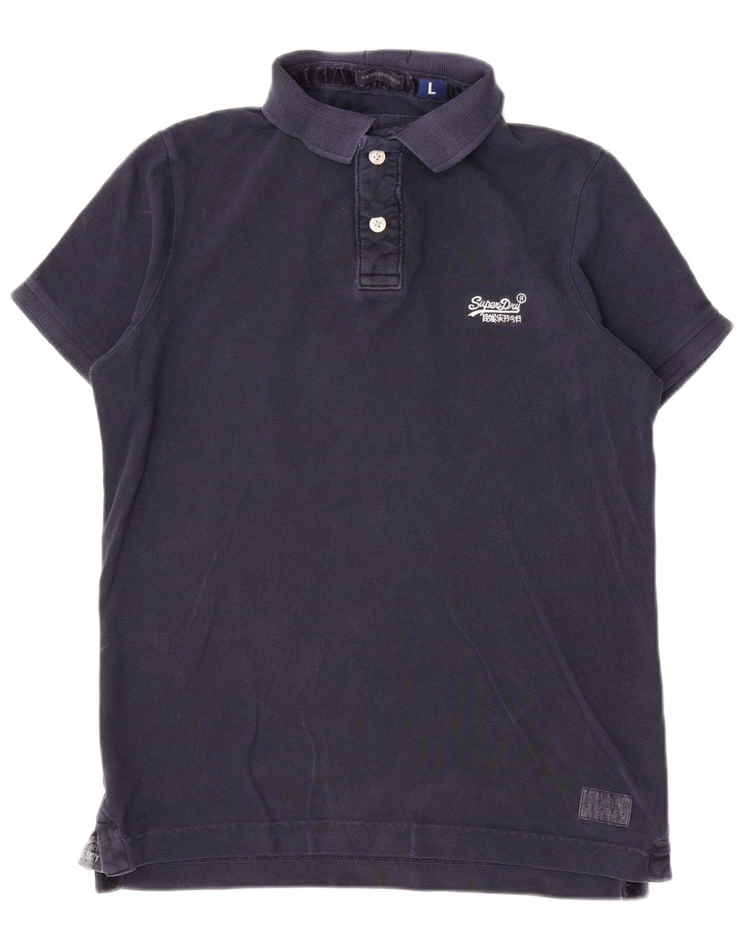 Superdry Herren-Poloshirt, große marineblaue Baumwolle