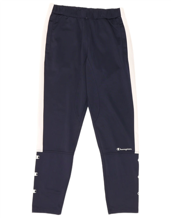 Champion Herren-Trainingshose mit Grafik, Größe S, Marineblau, Farbblock