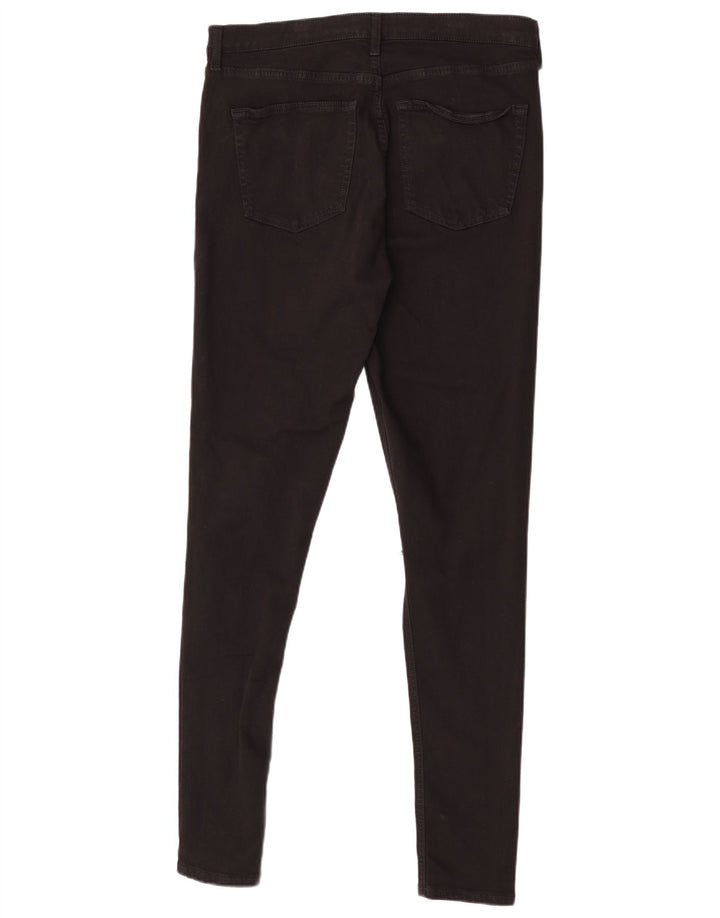 Topshop Damen Jamie Distressed Skinny Jeans W34 L32 Schwarz Polyester