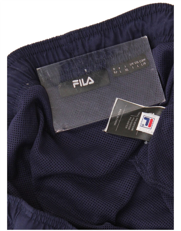 FILA Herren-Sportshorts mit Grafik, groß, marineblaues Polyester
