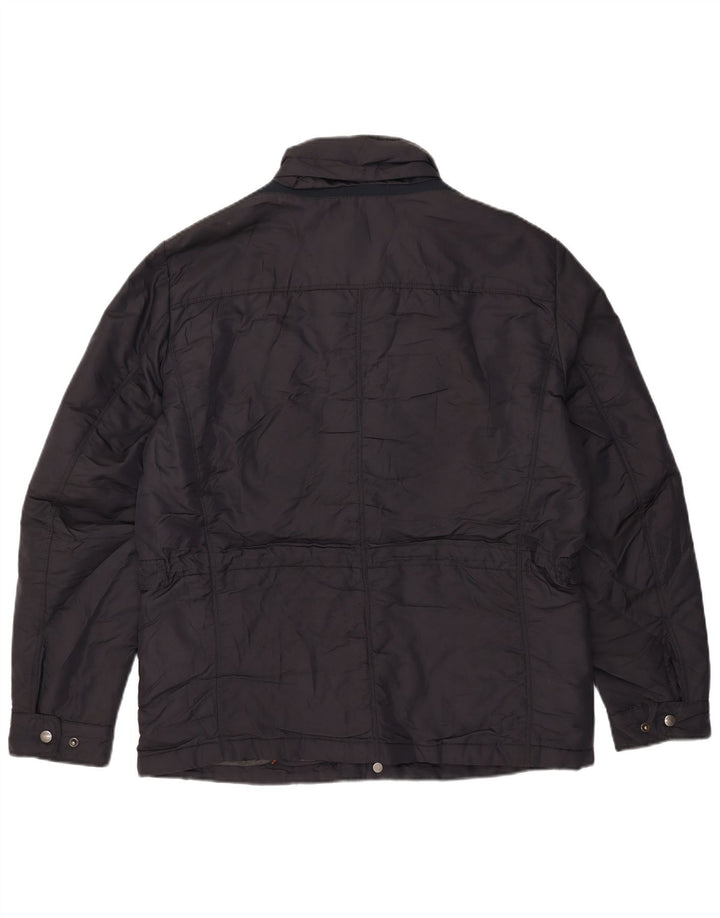 Geox Herren-Utility-Jacke mit Kapuze, UK 40, groß, marineblau, Polyamid
