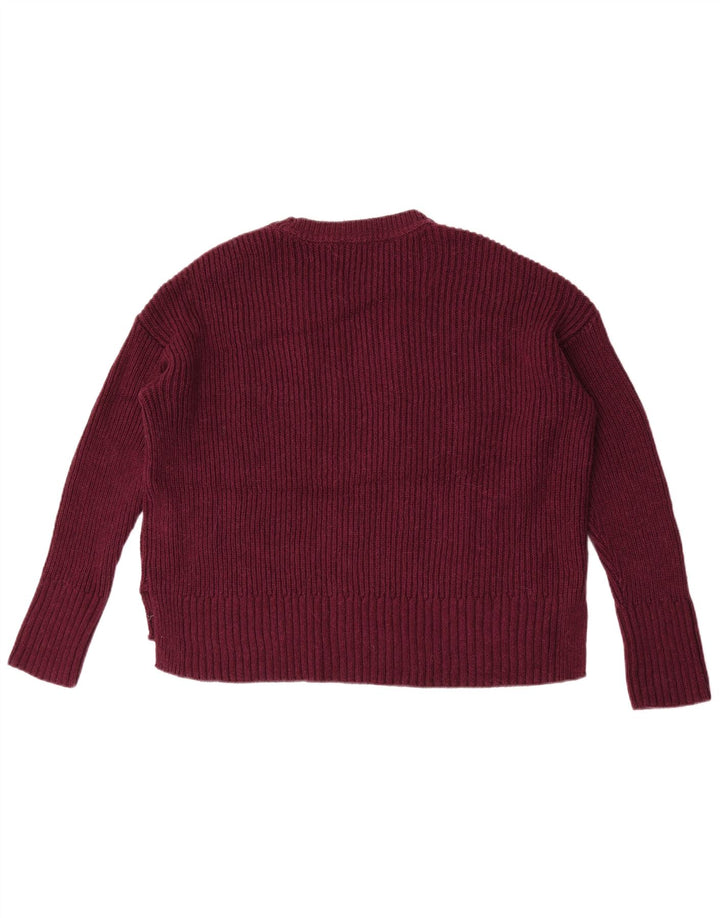 Marks & Spencer Damen-Pullover mit Rundhalsausschnitt, Gr. 14, mittleres Kastanienbraun