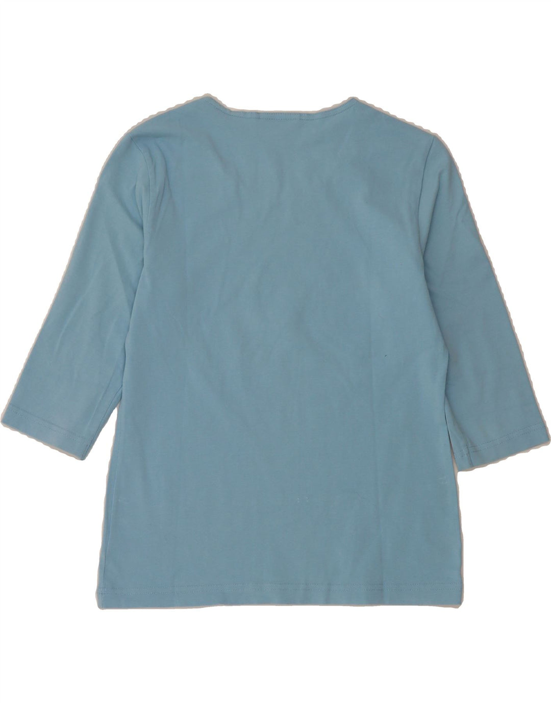 ASICS Womens Top 3/4 Sleeve UK 12 Medium Blue Cotton Vintage Asics and Second-Hand Asics from Messina Hembry 