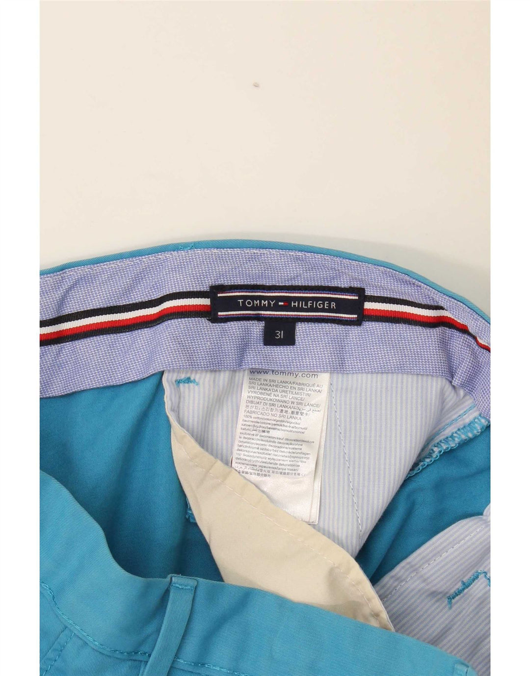 Tommy Hilfiger Herren Chinoshorts W31 mittelblaue Baumwolle
