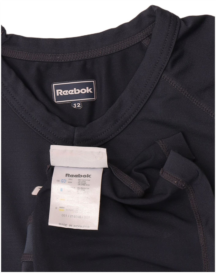 Reebok T-Shirt für Jungen, 11–12 Jahre, graues Colourblock-Polyester