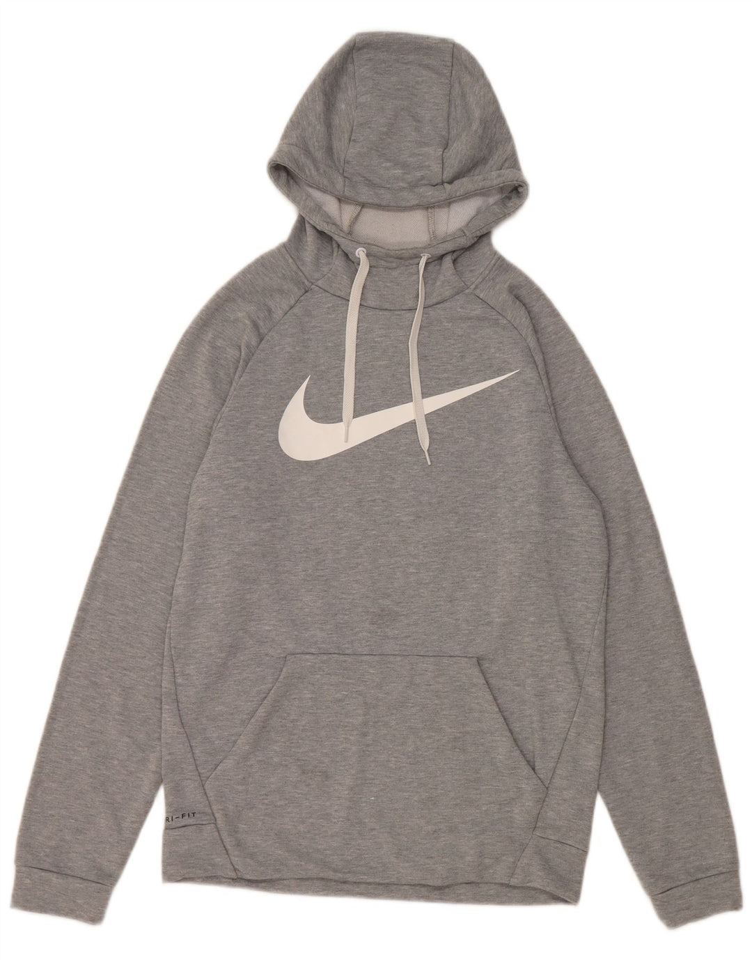 Nike Herren Dri Fit Graphic Kapuzenpullover, klein, grau geflecktes Polyester