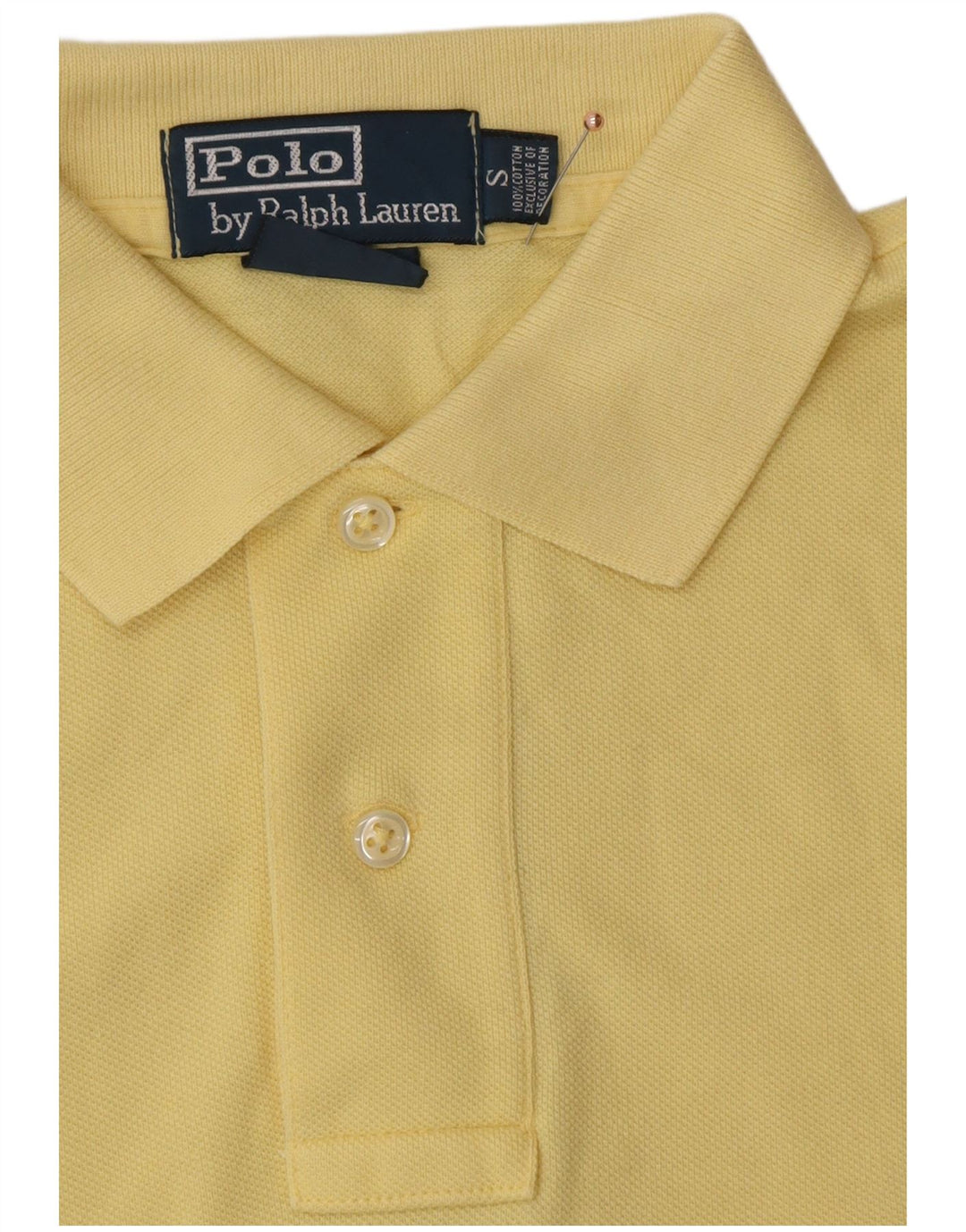 POLO RALPH LAUREN Herren-Poloshirt, kleine gelbe Baumwolle