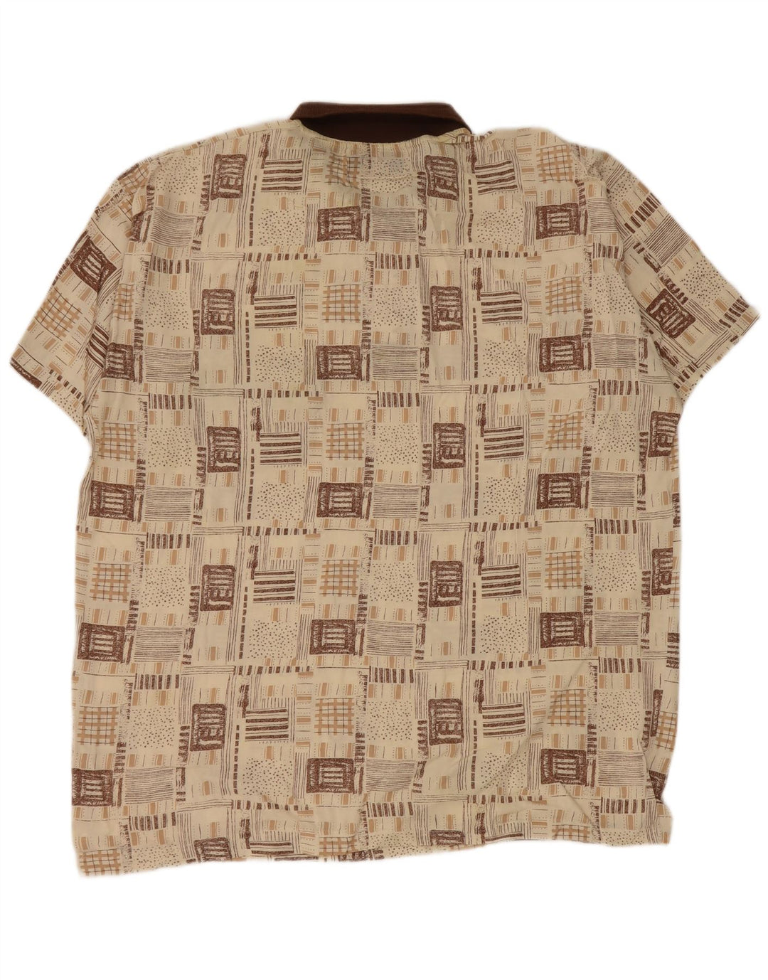 Vintage Herren Poloshirt XL Beige Viskose
