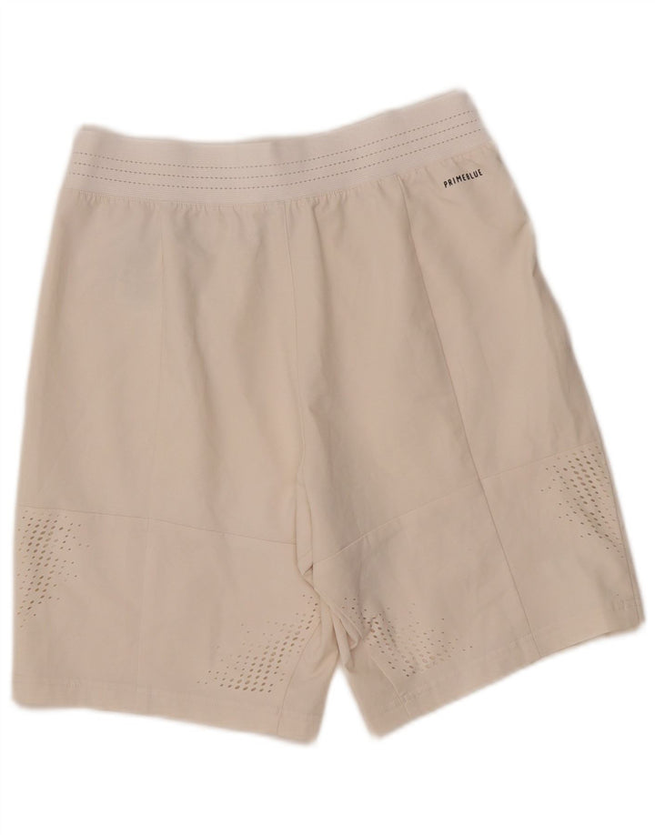 Adidas Herren Sportshorts Small Off White Polyester