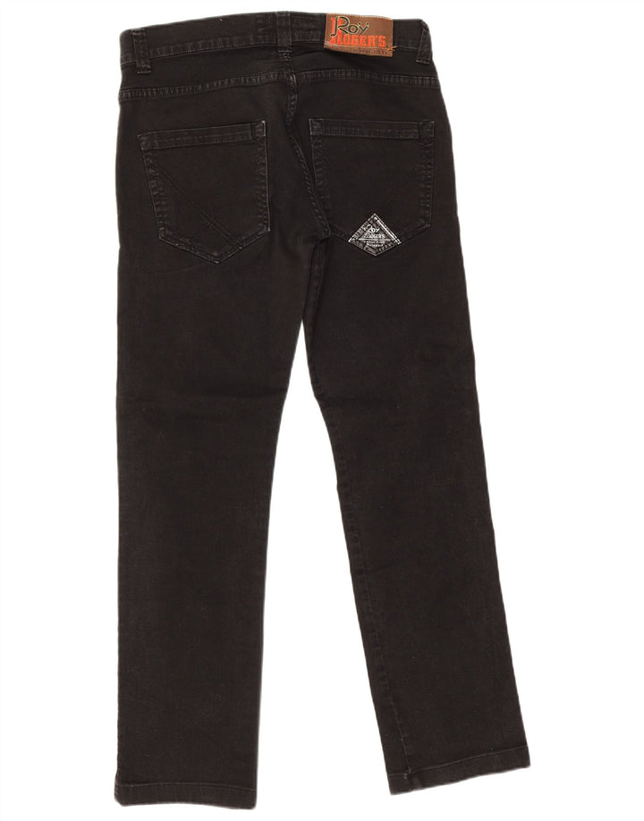Roy Rogers Herren Straight Jeans W33 L30 Schwarze Baumwolle