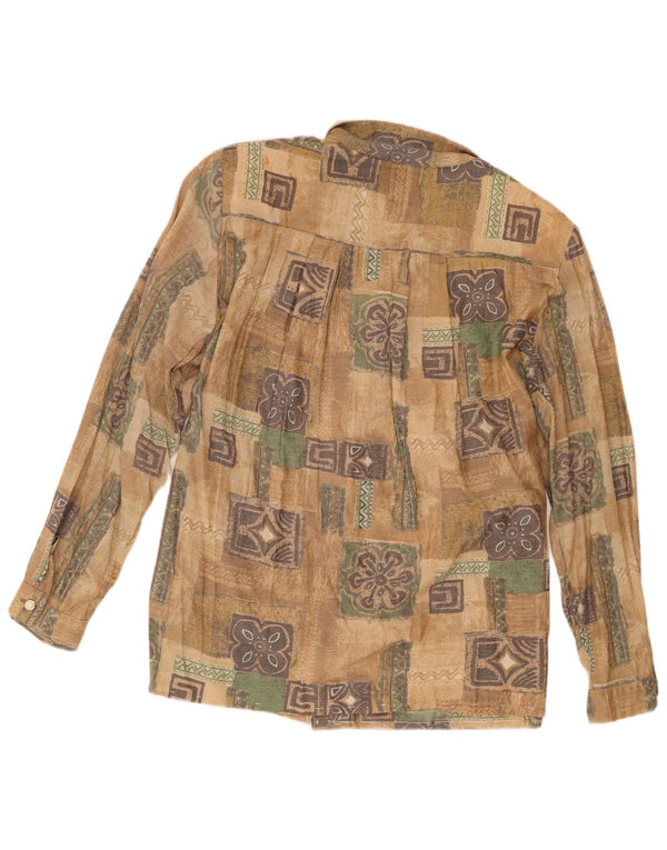 Vintage Damen Shirt UK 18 XL Braun geblümt