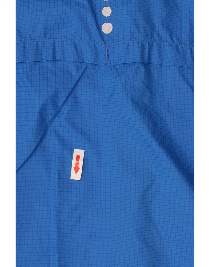 Puma Herren-Regenjacke mit Kapuze, UK 42, XL, blau kariertes Nylon