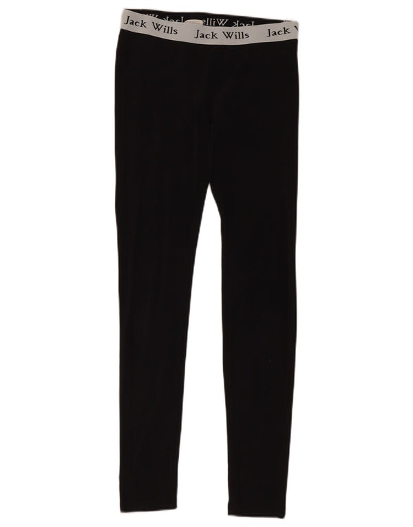 Jack Wills Damen-Leggings mit Grafik, UK 10, Größe S, Schwarz, Colourblock-Baumwolle