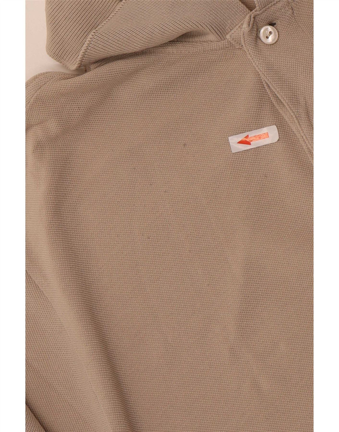 Lacoste Herren-Poloshirt, Größe 5, große beige Baumwolle
