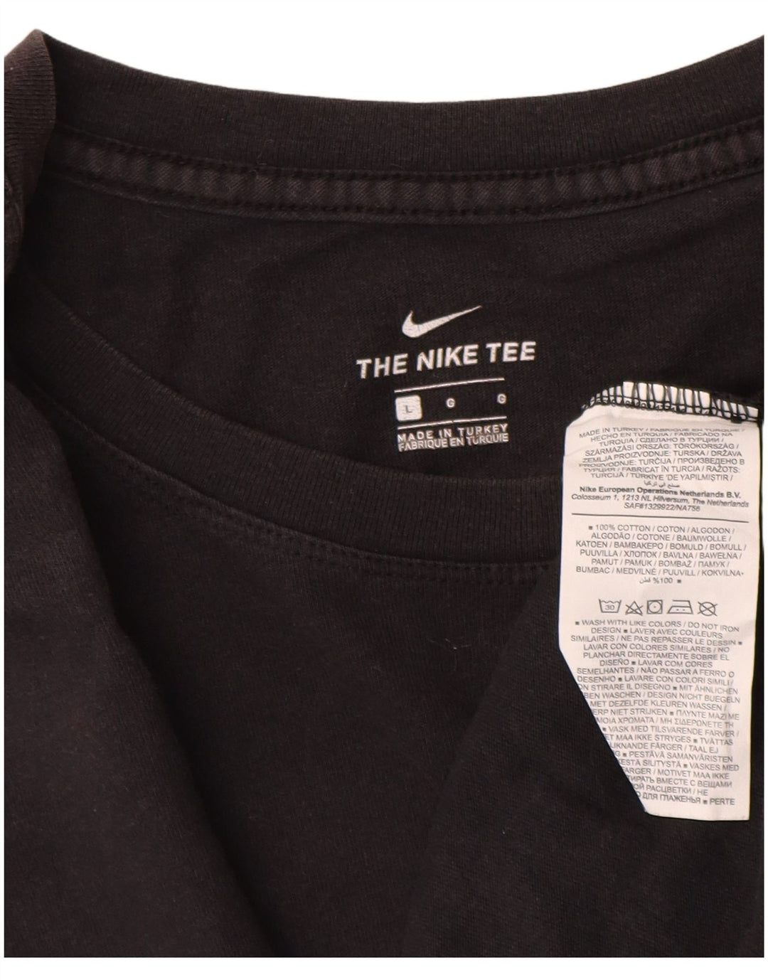 Nike Herren-T-Shirt mit Grafik, groß, aus schwarzer Baumwolle