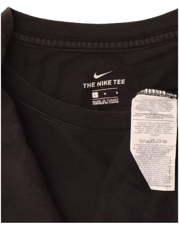 Nike Herren-T-Shirt mit Grafik, groß, aus schwarzer Baumwolle