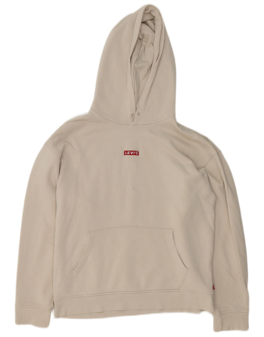 Levi's Herren Relaxed Hoodie Pullover aus mittelweißer Baumwolle