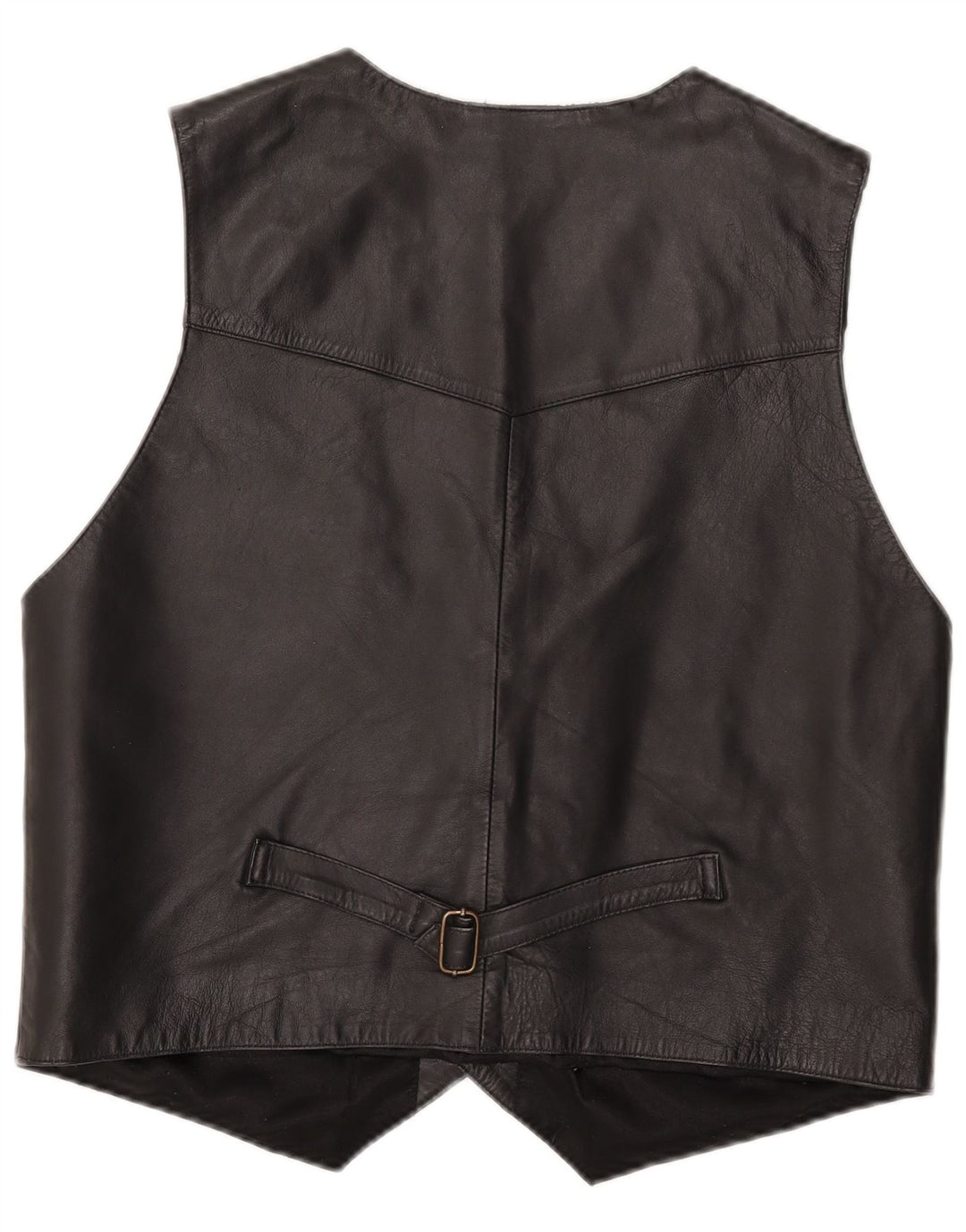 VINTAGE Herren Lederweste XL Schwarzes Leder