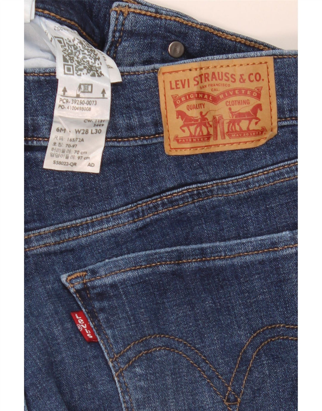 Levi's Damen Classic Straight Jeans US 6 Medium W28 L30 Blaue Baumwolle