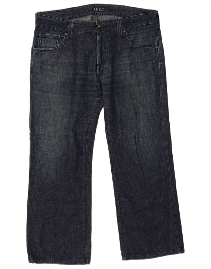 Armani Damen Straight Jeans W36 L26 Marineblaue Baumwolle