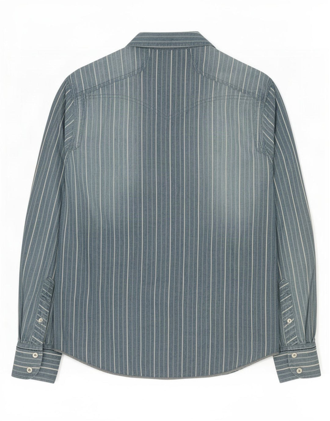 Levi's Herrenhemd aus mittelblauer, gestreifter Baumwolle