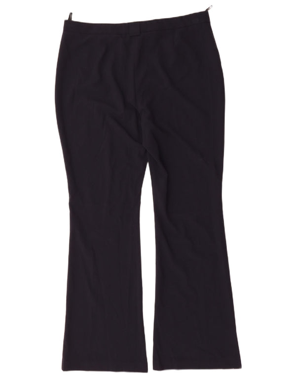 Marks & Spencer Damen-Freizeithose mit hoher Taille, UK 16, Größe L W36 L32, Marineblau