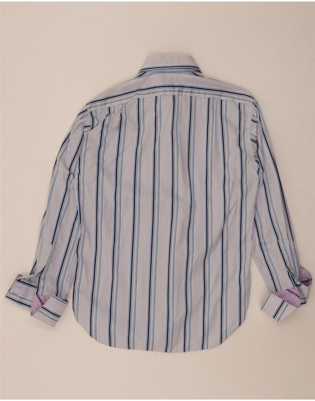 TED BAKER Herrenhemd, Größe 16, groß, blau gestreift