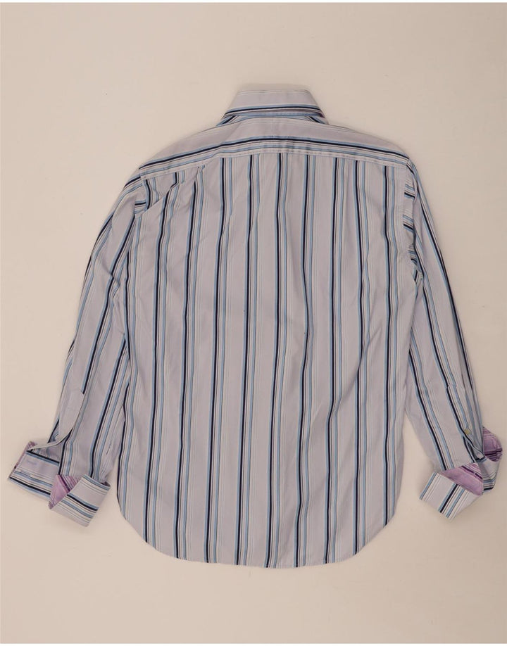 TED BAKER Herrenhemd, Größe 16, groß, blau gestreift