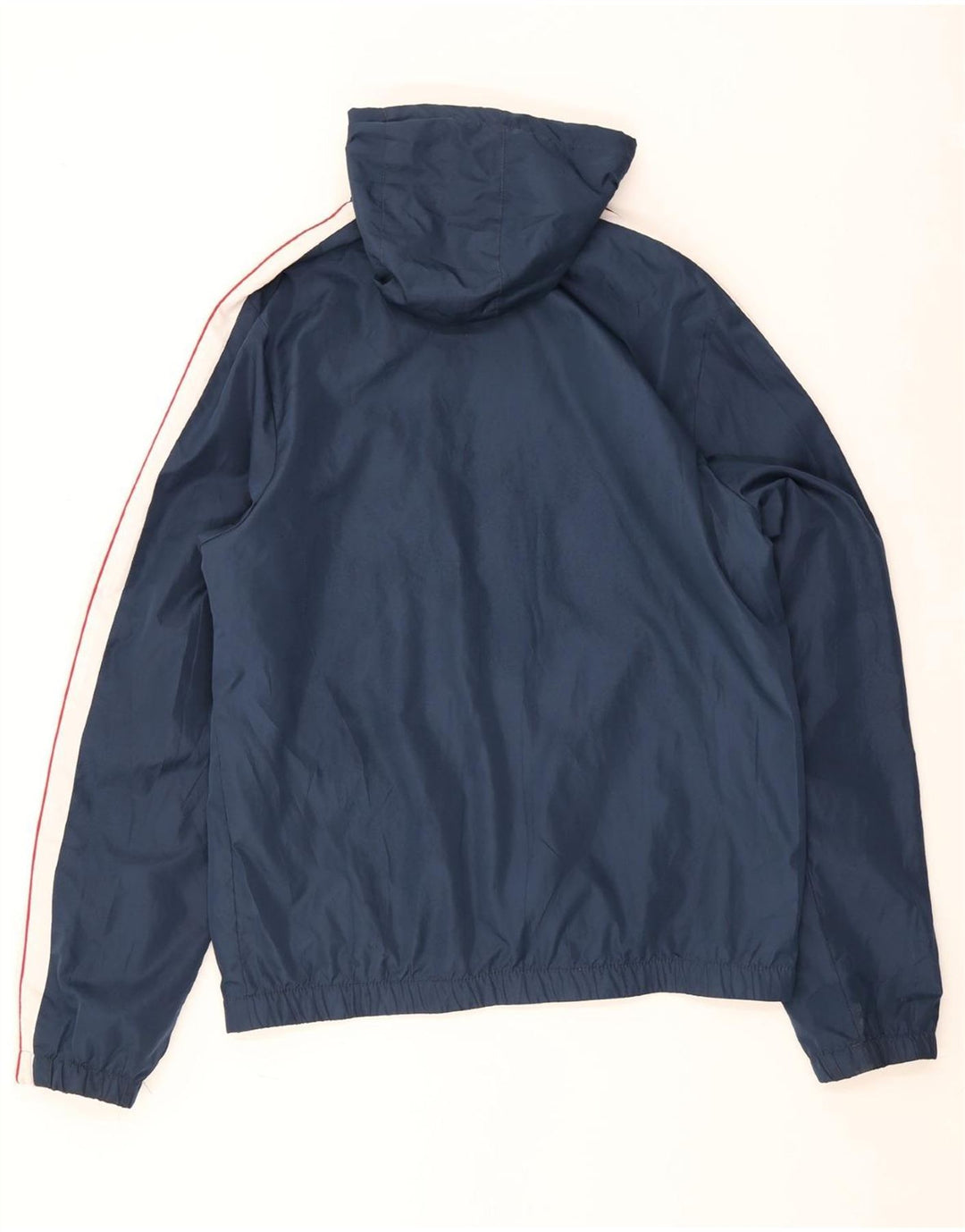 Ellesse Herren-Regenjacke mit Kapuze, UK 42, XL, blaues Farbblock-Polyester