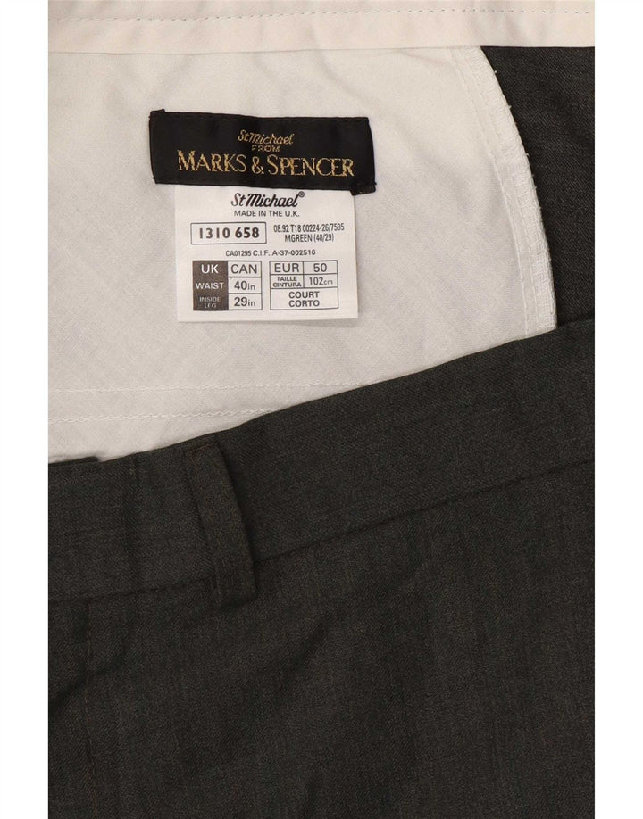 Marks & Spencer Herren St. Michael Gerade Anzughose W40 L29 Grün
