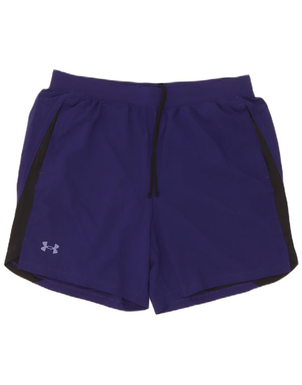 Under Armour Herren Sportshorts XL Lila Farbblock